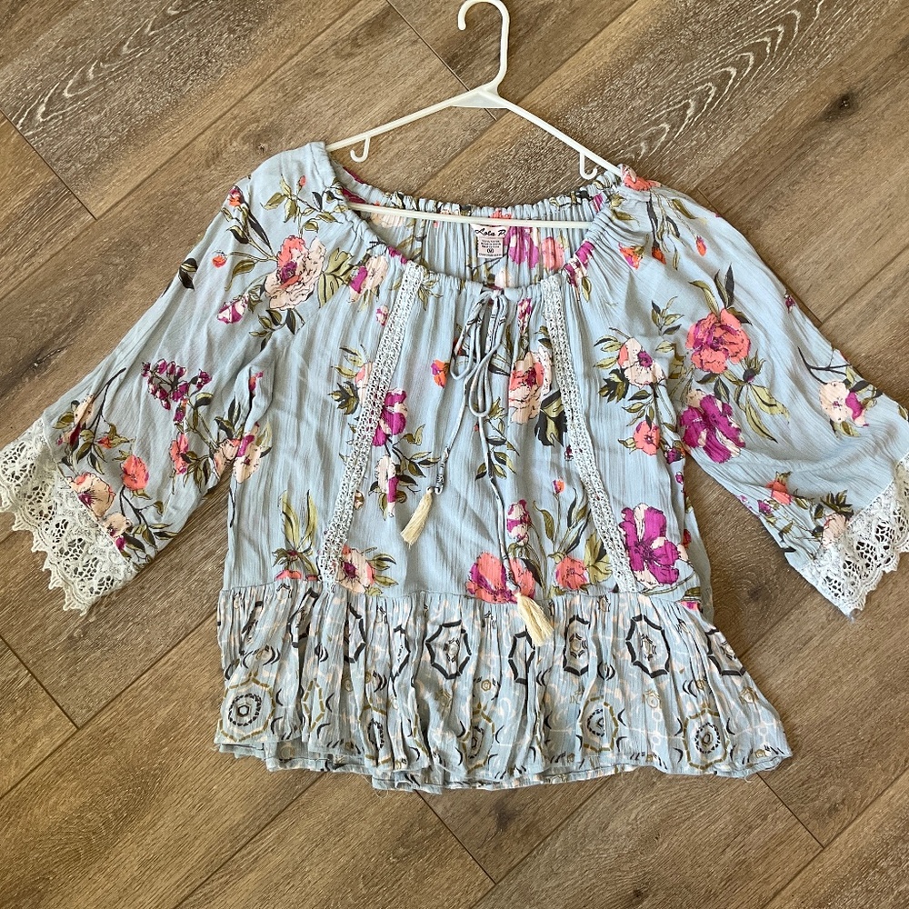 Woman’s size medium Lola P  bohemian top.